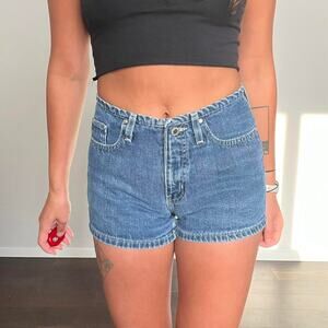 90s vintage denim mini shorts